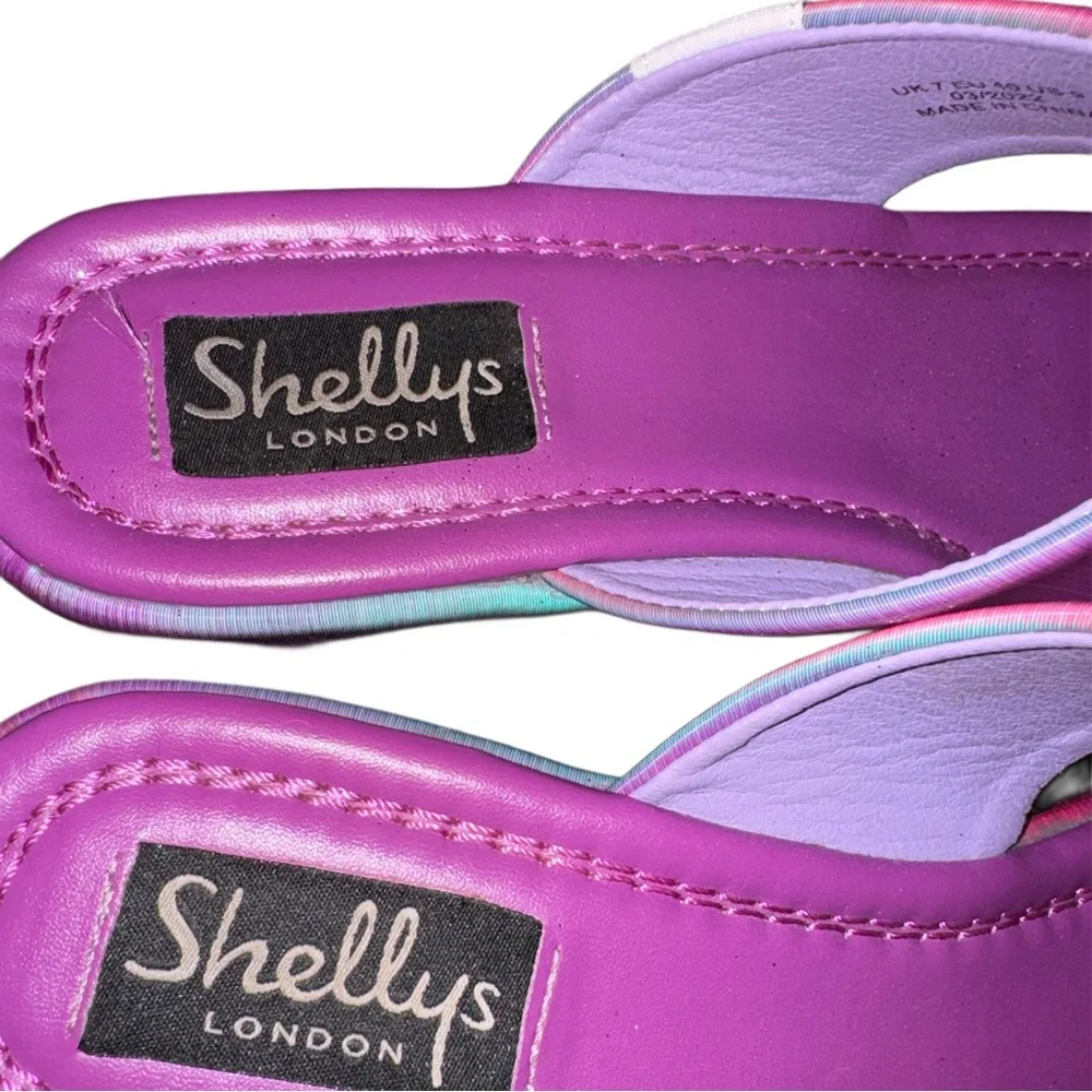 🔥HP🔥Shellys London for Dolls Kill Purple Ombre Klub Platform Wedges - Picture 9 of 13